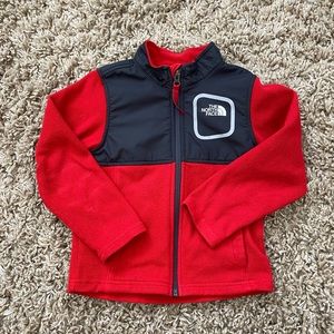 Toddler Boy Red North Face Fleece